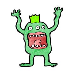 cartoon alien monster N60