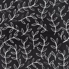 Chalkboard seamless leaf pattern