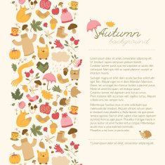 Autumn background Doodle style N10