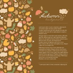 Autumn background Doodle style N12