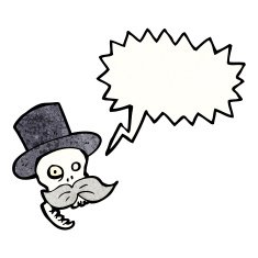 funny cartoon skull N72