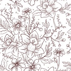 floral seamless pattern N125