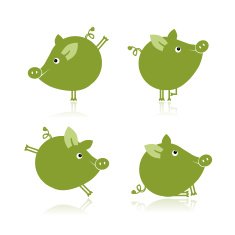 Cute piggy for your design N9