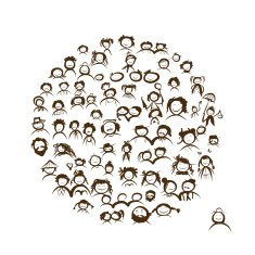 Funny people crowd for your design