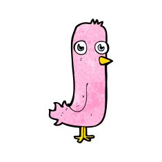 funny cartoon bird N272