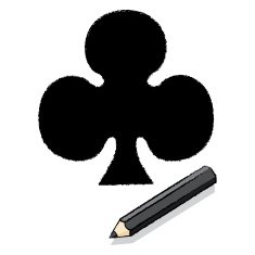Ace of Clubs Playing Card Icon Drawn by Black Pencil N2
