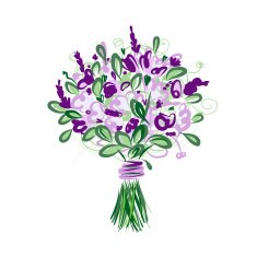 Floral bouquet for your design N4