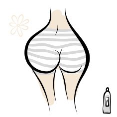 Sexy female buttocks in panties N20