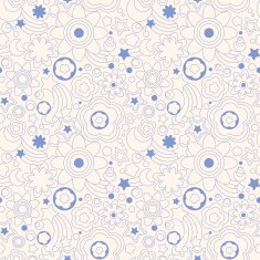 seamless geometrical pattern with stars and flowers N2