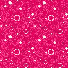 seamless geometrical pattern with stars and flowers N3