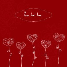 Banner with hearts and place for your text N2