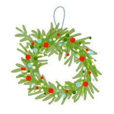 Christmas wreath sketch for your design