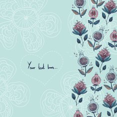 Cute banner with flowers N6