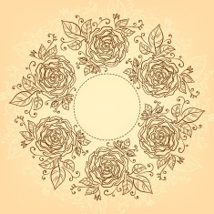 Banner with flowers and place for your text N16