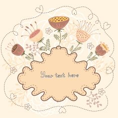 Cute banner with flowers N7