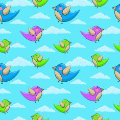 Seamless pattern with birds N6
