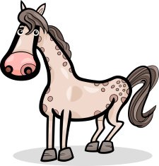 horse farm animal cartoon illustration