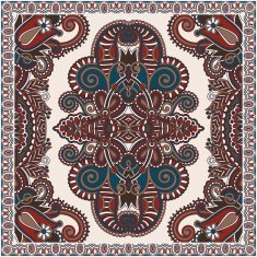 Traditional ornamental floral paisley bandanna N521