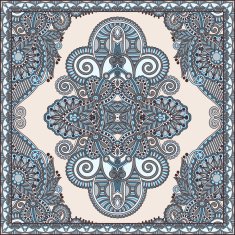 Traditional ornamental floral paisley bandanna N522
