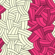 Pink and white abstract waves background drawn by hand