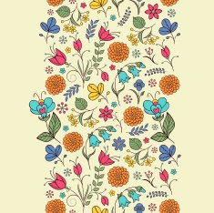 seamless pattern with abstract flowers Floral background