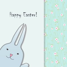Easter card with cute bunny N3