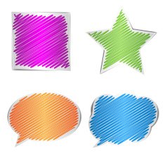 Scribbled collection of shape
