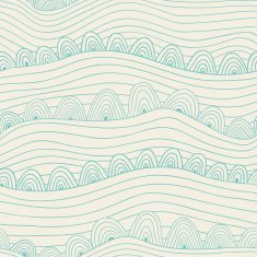 Seamless wave hand-drawn pattern N90