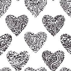 Heart ornate pattern