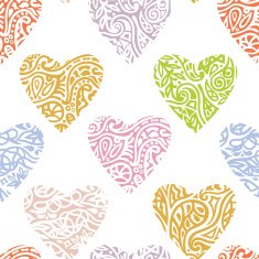 Heart ornate background