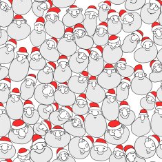 seamless doodles Santa N2