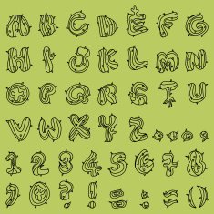Illustration Comic Cactus Alphabet
