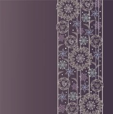 Pastel colored card with birds and flowers