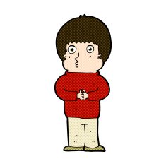 comic cartoon shy boy N6
