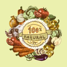 Vegetables sketch background