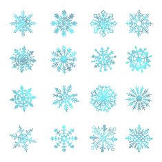 Watercolor snowflakes VECTOR star symbol graphic crystal decoration N7