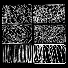 Set of ink hand drawn textures Lines with different density