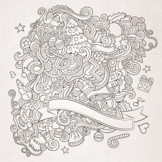 New Year sketch background N4