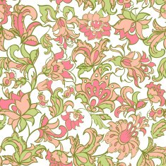 ethnic flowers seamless vector N5