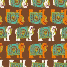 India elephant seamless pattern
