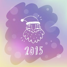 Christmas illustration with sketchy Santa Claus
