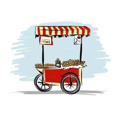 Street food cart for your design