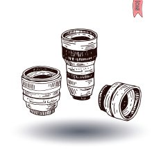 camera lens icon vector illustration N2