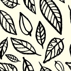 Ink leaves pattern