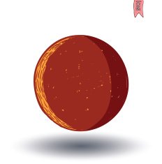 planet icon hand drawn vector illustration N29