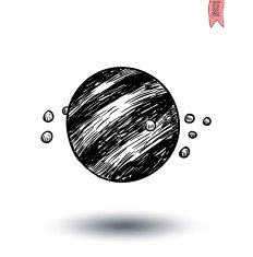 planet icon hand drawn vector illustration N31