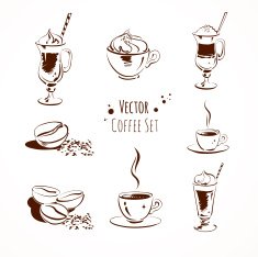 Vector coffee set N2
