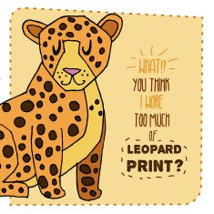 Leopard hand drawn illustration Vector N2