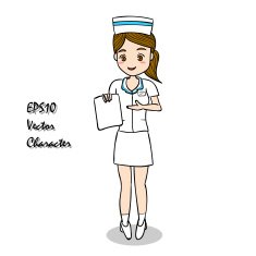 Nurse vector doodle