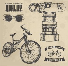 set of hipster style
